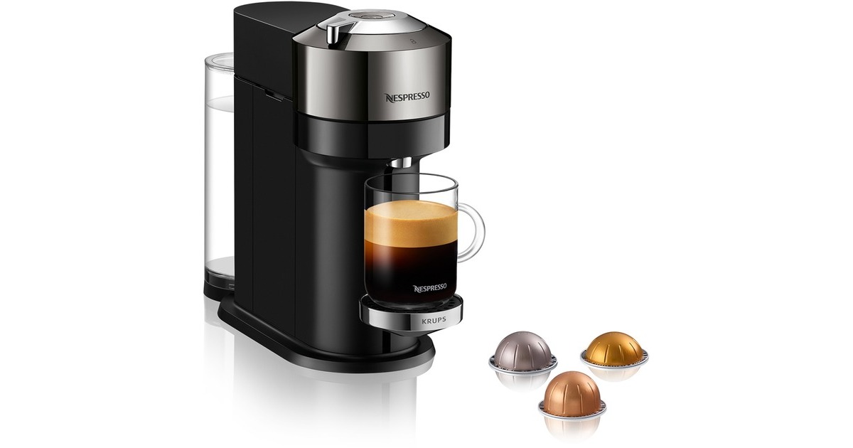 Krups Nespresso Vertuo Next Deluxe XN910C, Kapselmaschine(schwarz/chrom)