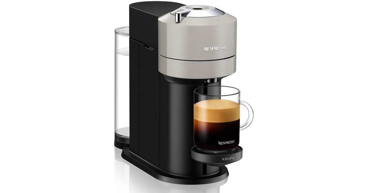 Krups Nespresso Vertuo Next & Aeroccino XN911B, Kapselmaschine(hellgrau/schwarz)
