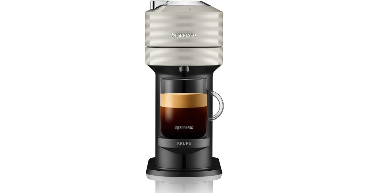 Krups Nespresso Vertuo Next & Aeroccino XN911B, Kapselmaschine(hellgrau/schwarz)