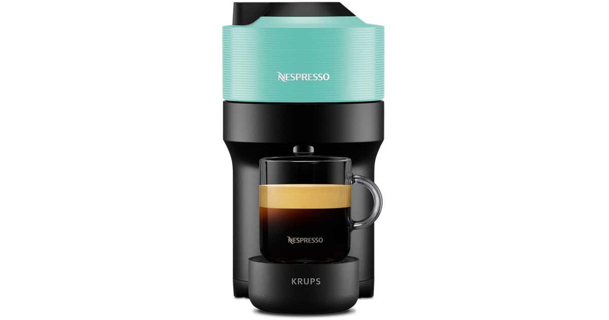 Krups Nespresso Vertuo Pop Aqua Mint XN9204, Kapselmaschine(schwarz/mint)