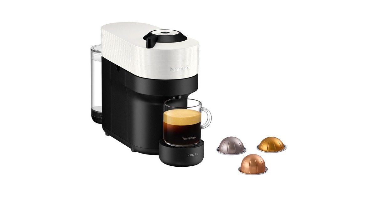 Krups Nespresso Vertuo Pop Coconut White XN9201, Kapselmaschine(schwarz/weiß)