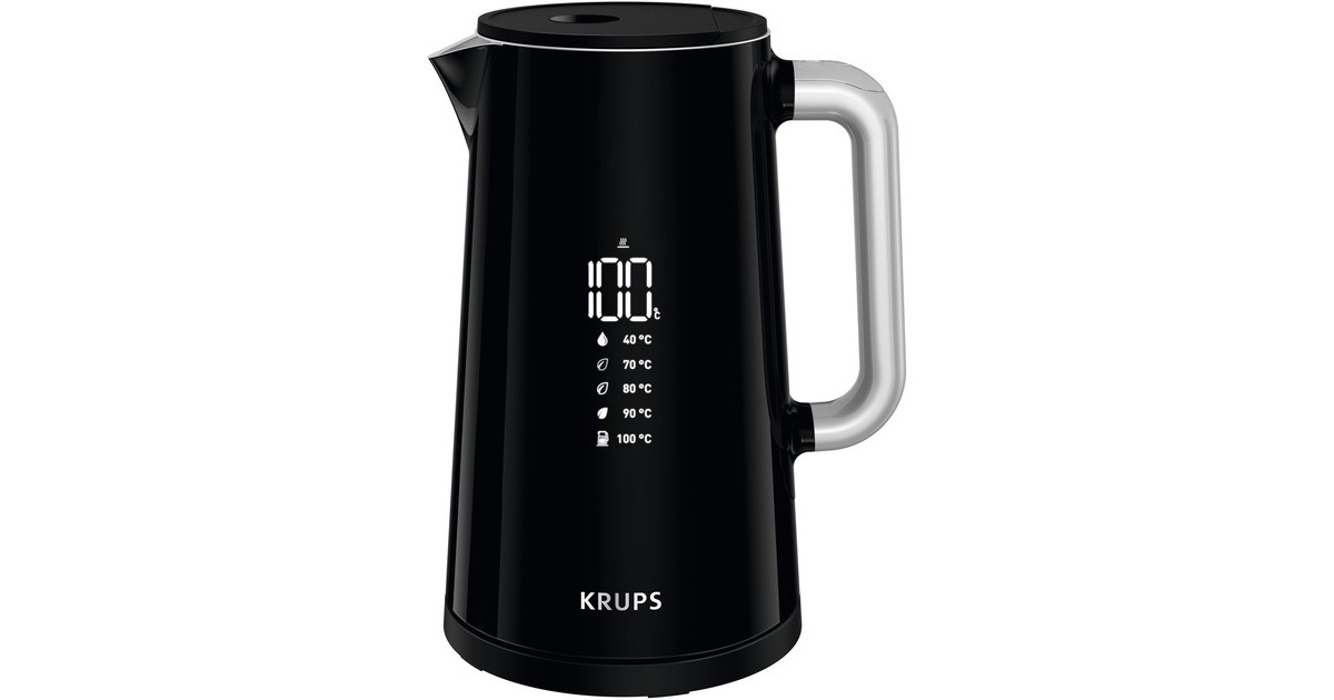 Krups Smart'n Light BW 8018, Wasserkocher(schwarz/silber, 1,7 Liter)