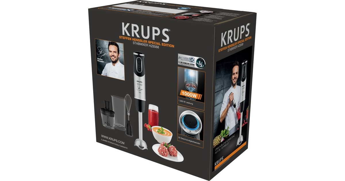 Krups Steffen Henssler Special Edition HZ 6568, Stabmixer(silber/dunkelgrau)