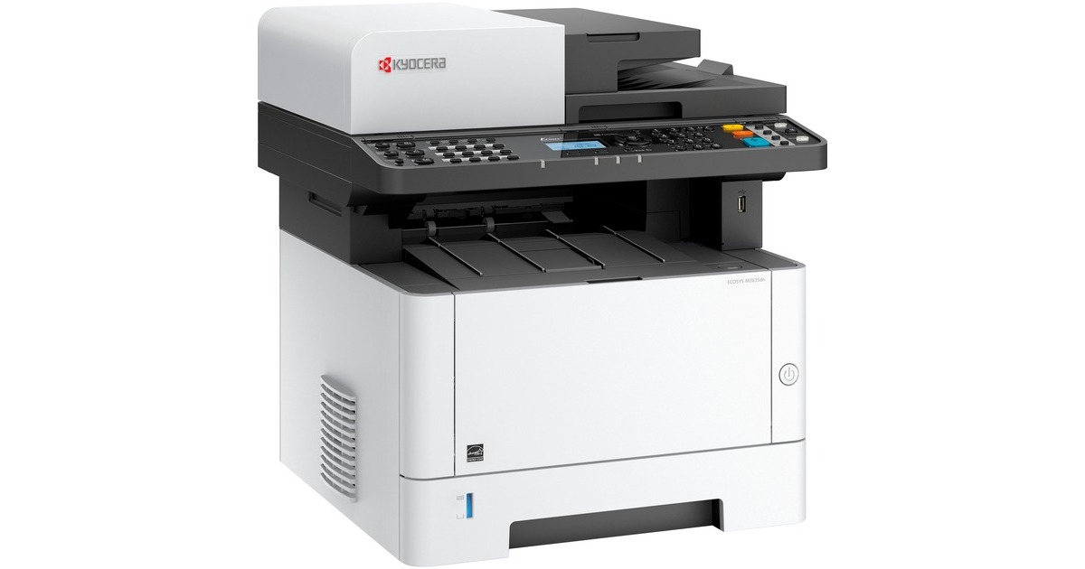 Kyocera ECOSYS M2635dn/Plus (inkl. 3 Jahre Kyocera Life Plus), Multifunktionsdrucker(grau/schwarz, USB/LAN, Scan, Kopie, Fax)