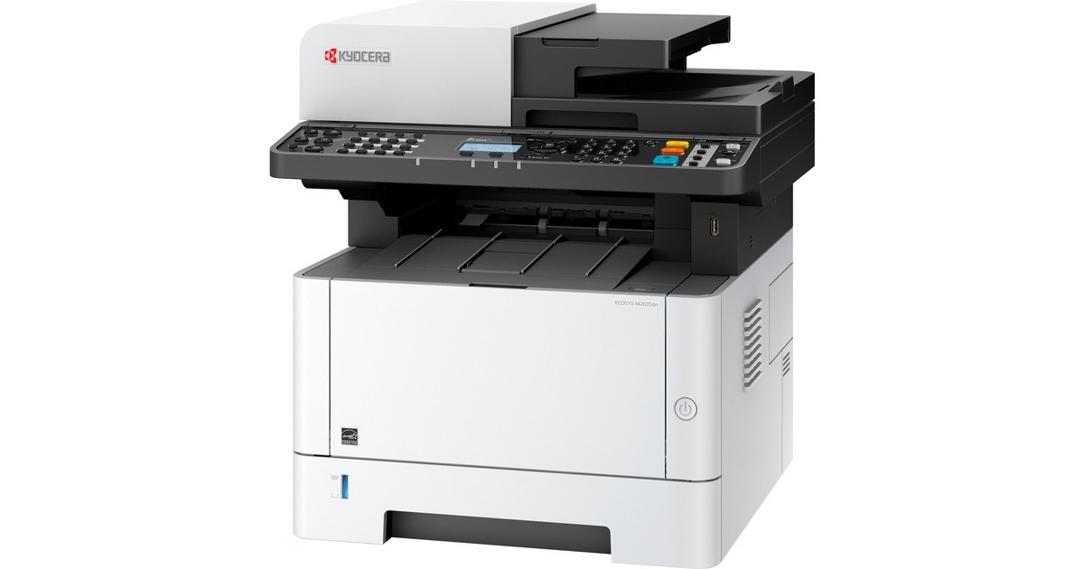 Kyocera ECOSYS M2635dn/Plus (inkl. 3 Jahre Kyocera Life Plus), Multifunktionsdrucker(grau/schwarz, USB/LAN, Scan, Kopie, Fax)