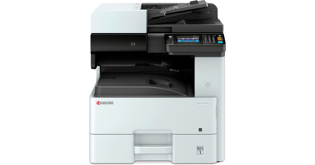Kyocera ECOSYS M4125idn (inkl. 3 Jahre Kyocera Life Plus), Multifunktionsdrucker(grau/schwarz, USB, LAN, Kopie, Scan)