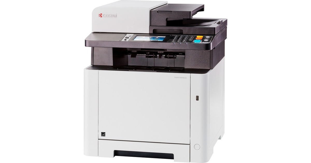 Kyocera ECOSYS M5526cdn (inkl. 3 Jahre Kyocera Life Plus), Multifunktionsdrucker(grau/schwarz, USB/LAN, Scan, Kopie, Fax)