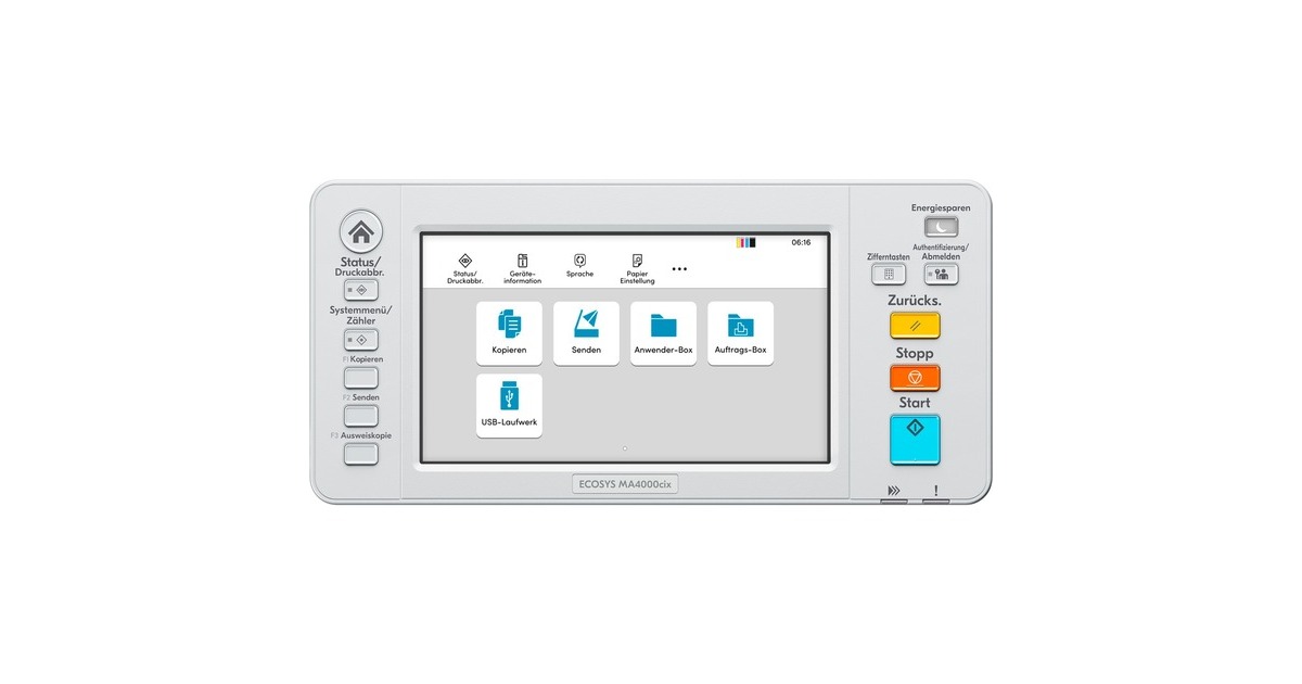 Kyocera ECOSYS MA4000cix (inkl. 3 Jahre Kyocera Life Plus), Multifunktionsdrucker(grau/schwarz, USB, LAN, Scan, Kopie, HyPAS )