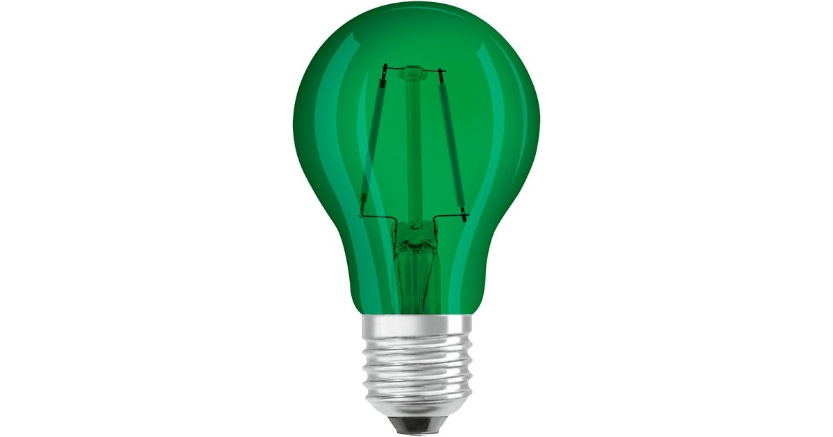 LEDVANCE Osram LED STAR Deco Classic Grün 1.6 W/7500K E27, LED-Leuchte(ersetzt 15 Watt)