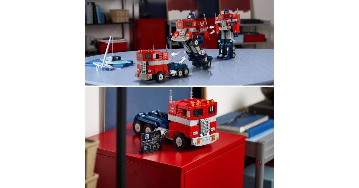 LEGO 10302 Icons Transformers Optimus Prime, Konstruktionsspielzeug(Transformers 2-in-1 Set, LKW und Roboter)