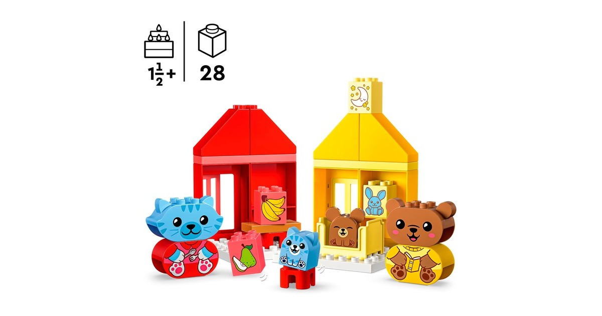 LEGO 10414 DUPLO Alltagsroutinen: Essen & Schlafenszeit, Konstruktionsspielzeug