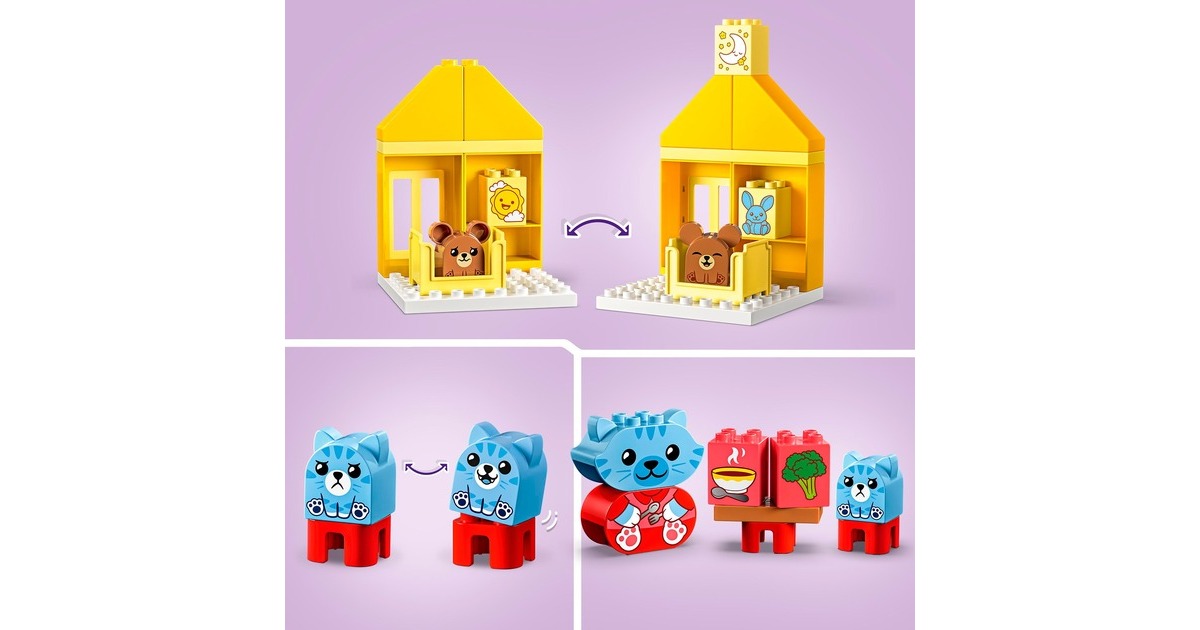 LEGO 10414 DUPLO Alltagsroutinen: Essen & Schlafenszeit, Konstruktionsspielzeug