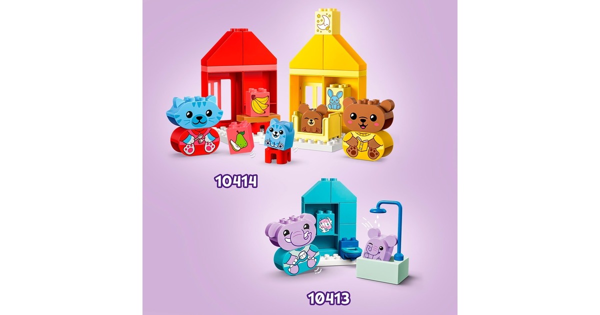 LEGO 10414 DUPLO Alltagsroutinen: Essen & Schlafenszeit, Konstruktionsspielzeug