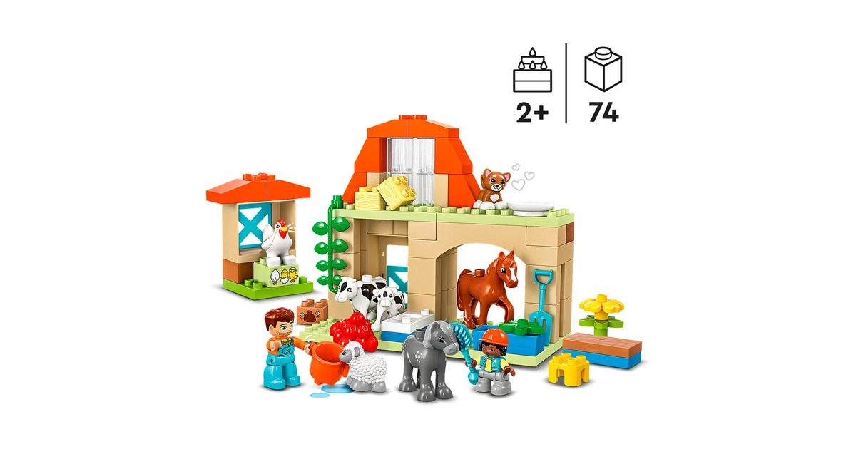 LEGO 10416 DUPLO Tierpflege auf dem Bauernhof, Konstruktionsspielzeug