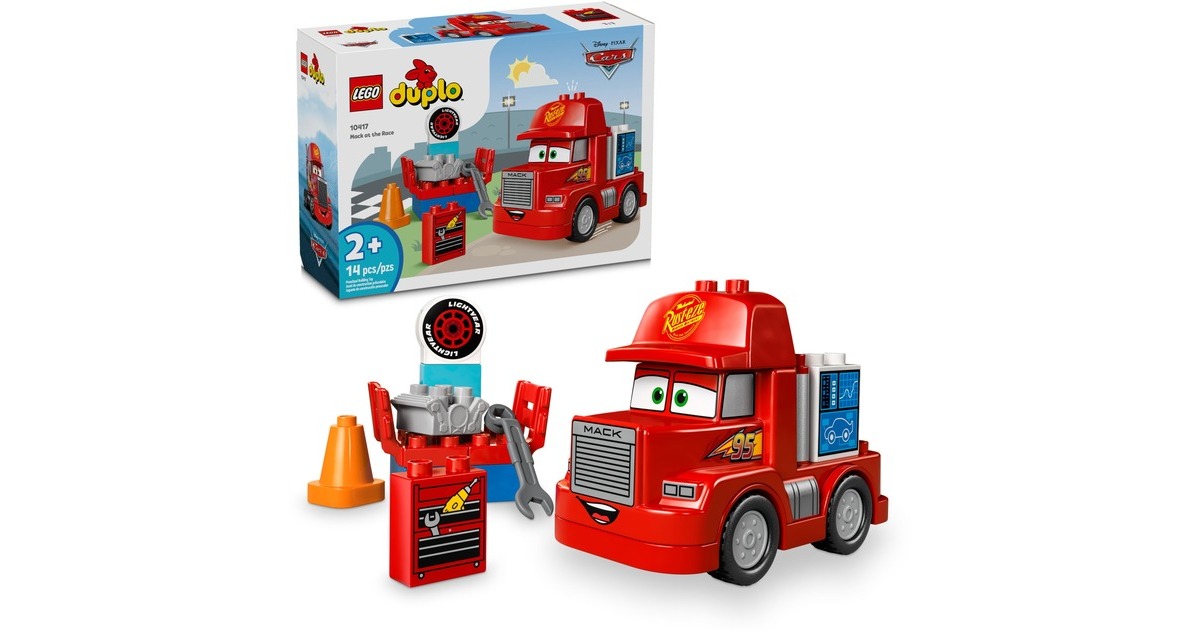 LEGO 10417 DUPLO Disney Mack beim Rennen, Konstruktionsspielzeug(rot) LEGO 10417 DUPLO Disney Mack beim Rennen, Konstruktionsspielzeug(rot)