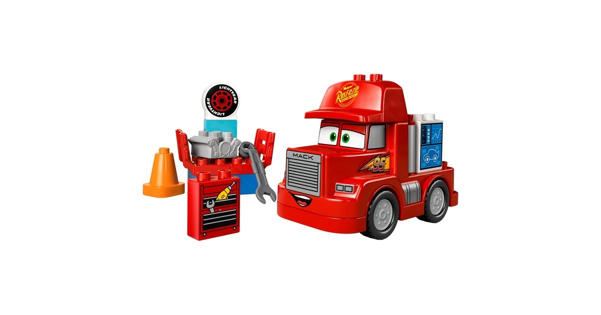 LEGO 10417 DUPLO Disney Mack beim Rennen, Konstruktionsspielzeug(rot)