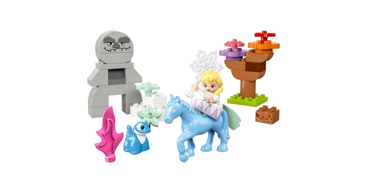 LEGO 10418 DUPLO Disney Elsa und Bruni im Zauberwald, Konstruktionsspielzeug