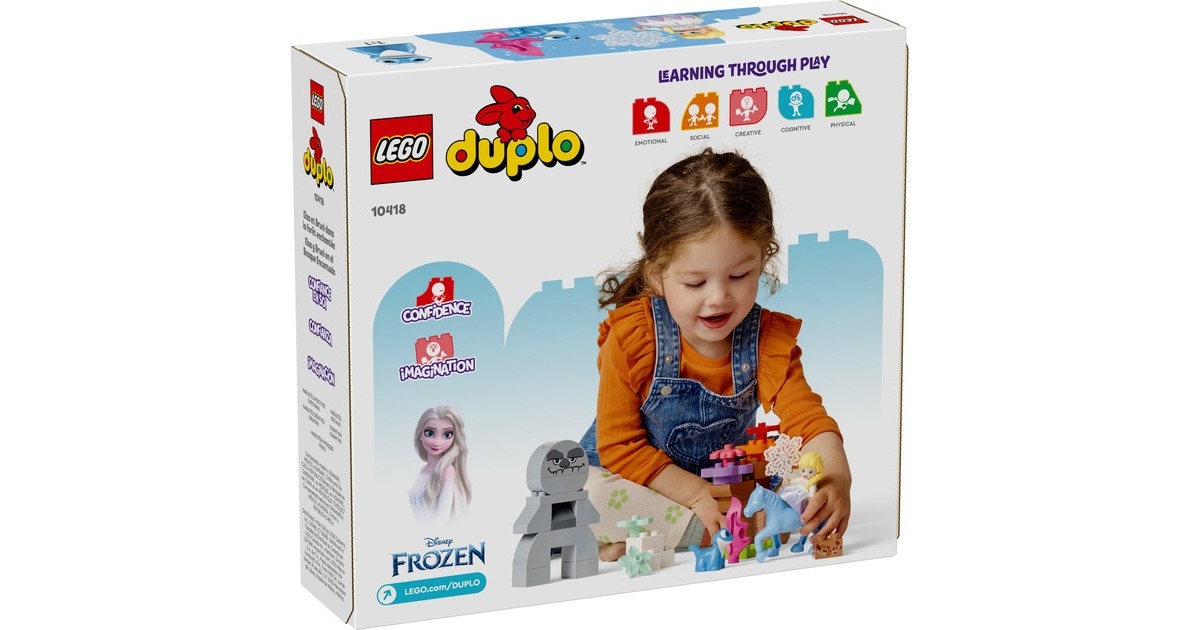 LEGO 10418 DUPLO Disney Elsa und Bruni im Zauberwald, Konstruktionsspielzeug