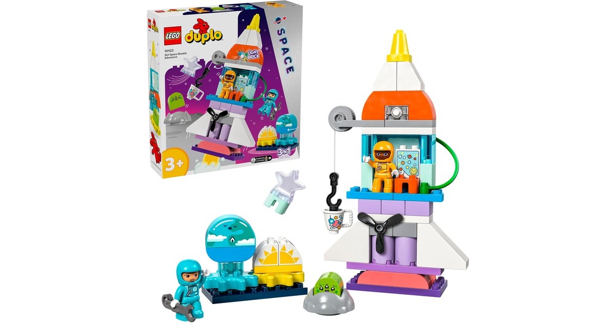 LEGO 10422 DUPLO 3-in-1-Spaceshuttle für viele Abenteuer, Konstruktionsspielzeug LEGO 10422 DUPLO 3-in-1-Spaceshuttle für viele Abenteuer, Konstruktionsspielzeug
