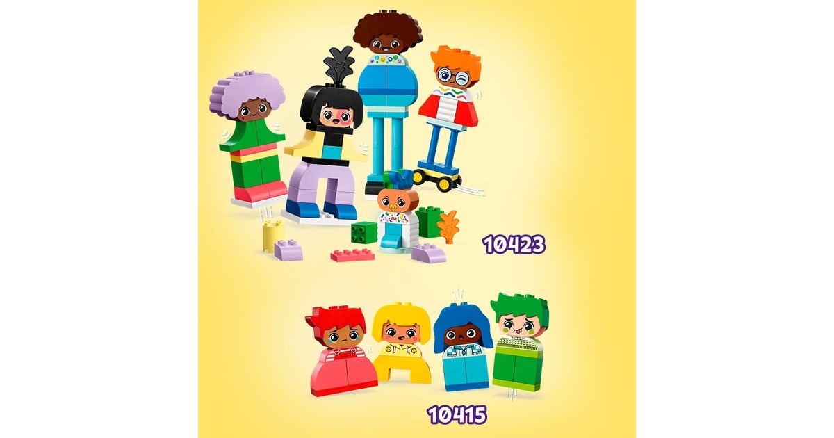 LEGO 10423 DUPLO Baubare Menschen mit großen Gefühlen, Konstruktionsspielzeug