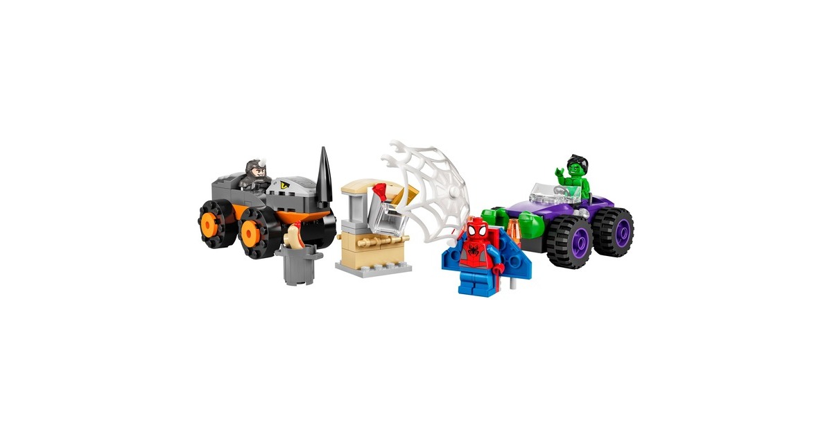 LEGO 10782 Marvel Spidey und seine Super-Freunde: Hulks und Rhinos Monster Truck-Duell, Konstruktionsspielzeug