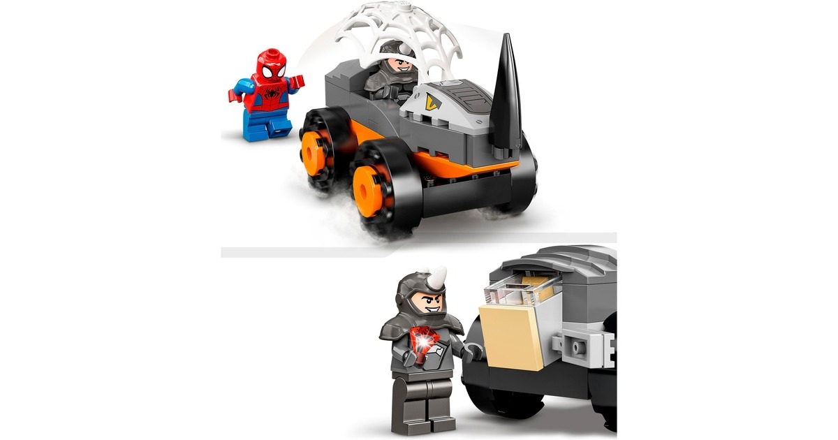 LEGO 10782 Marvel Spidey und seine Super-Freunde: Hulks und Rhinos Monster Truck-Duell, Konstruktionsspielzeug