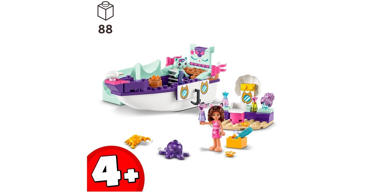 LEGO 10786 Gabby's Dollhouse Gabby & Meerkätzchens Schiff und Spa, Konstruktionsspielzeug