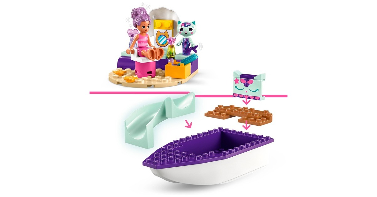 LEGO 10786 Gabby's Dollhouse Gabby & Meerkätzchens Schiff und Spa, Konstruktionsspielzeug
