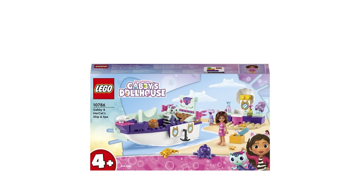 LEGO 10786 Gabby's Dollhouse Gabby & Meerkätzchens Schiff und Spa, Konstruktionsspielzeug