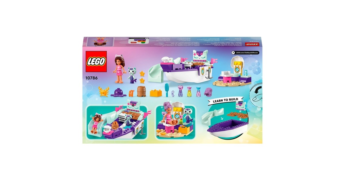 LEGO 10786 Gabby's Dollhouse Gabby & Meerkätzchens Schiff und Spa, Konstruktionsspielzeug