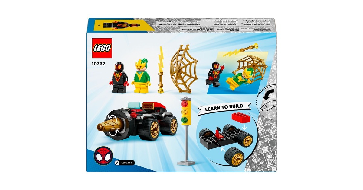 LEGO 10792 Marvel Spidey und seine Super-Freunde Spideys Bohrfahrzeug, Konstruktionsspielzeug