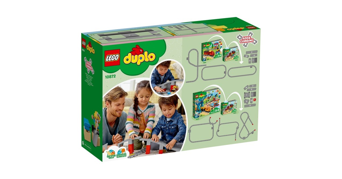 LEGO 10872 DUPLO Eisenbahnbrücke und Schienen, Konstruktionsspielzeug