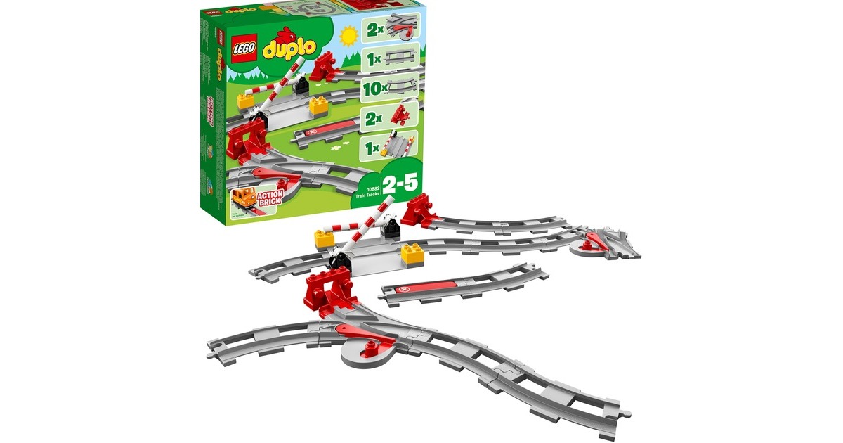 LEGO 10882 DUPLO Eisenbahn Schienen, Konstruktionsspielzeug