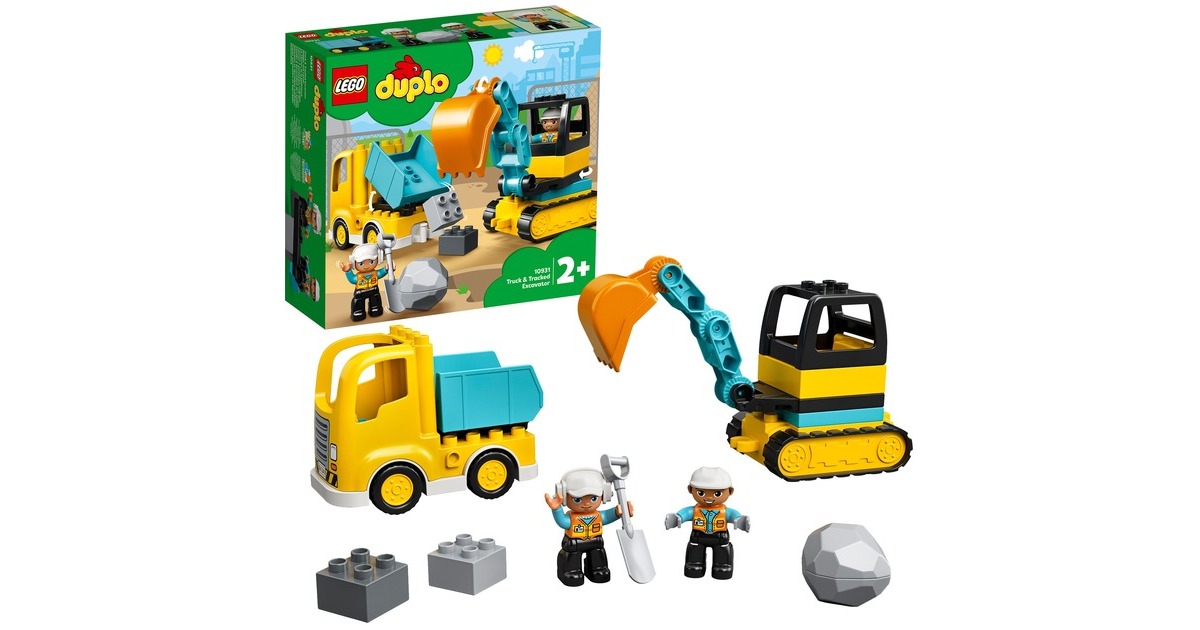 LEGO 10931 DUPLO Bagger und Laster, Konstruktionsspielzeug