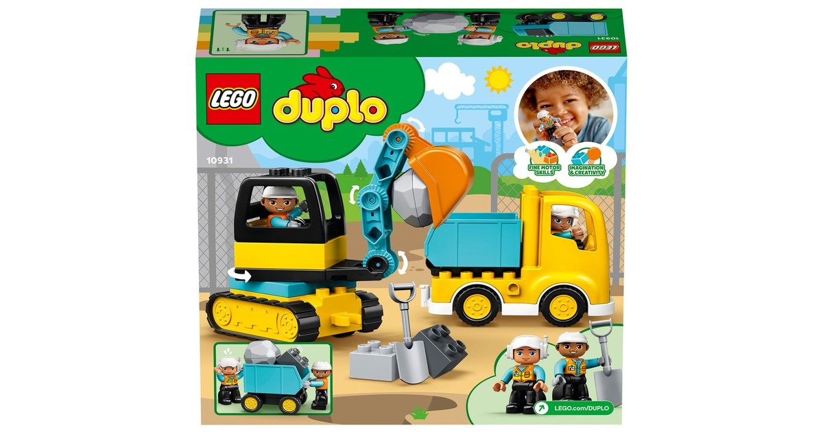 LEGO 10931 DUPLO Bagger und Laster, Konstruktionsspielzeug