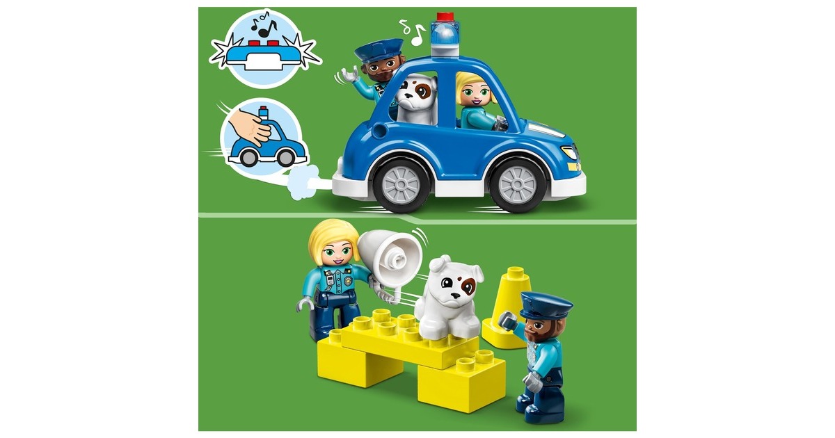LEGO 10959 DUPLO Polizeistation mit Hubschrauber und Polizeiauto, Konstruktionsspielzeug