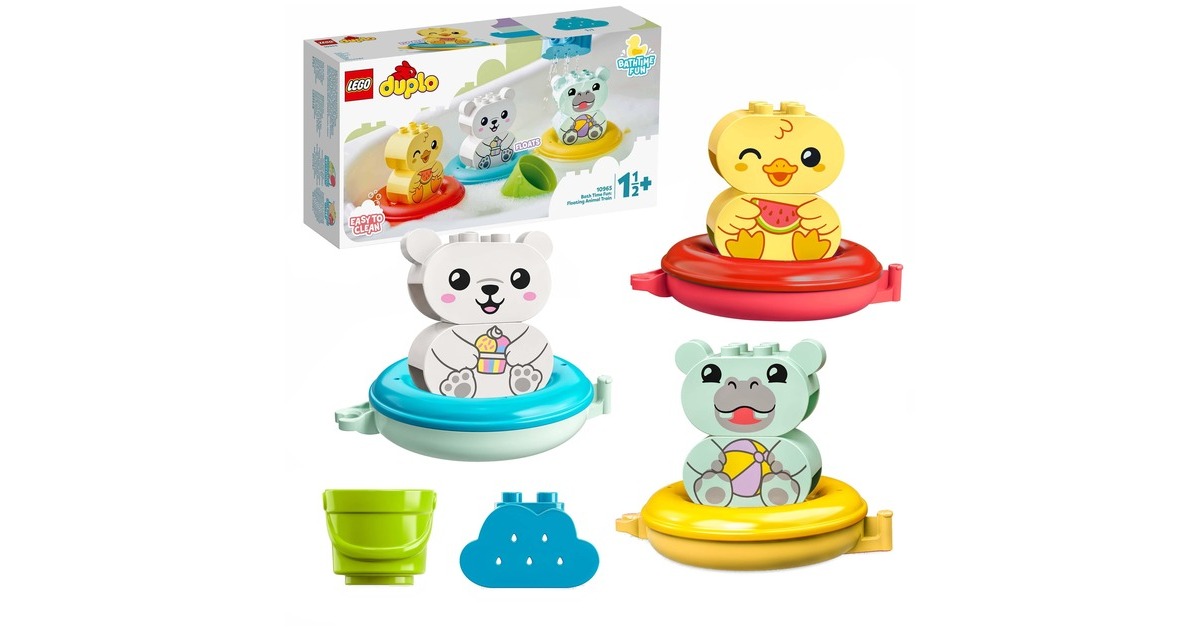 LEGO 10965 DUPLO Badewannenspaß: Schwimmender Tierzug, Konstruktionsspielzeug