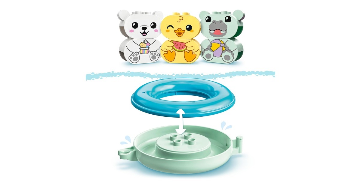 LEGO 10965 DUPLO Badewannenspaß: Schwimmender Tierzug, Konstruktionsspielzeug
