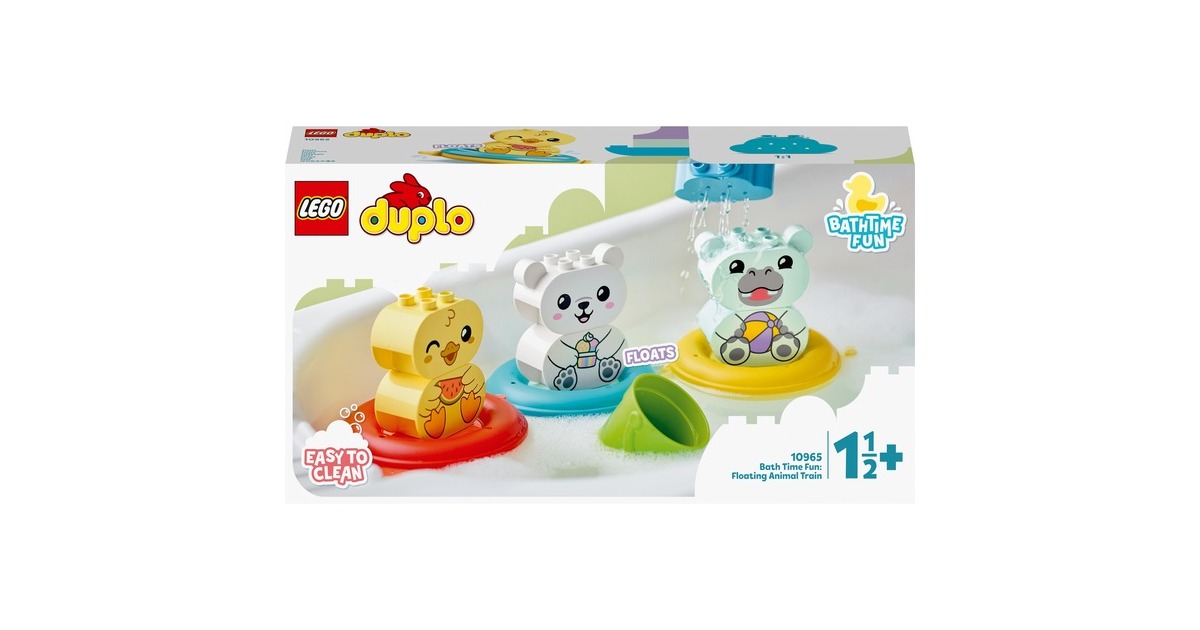 LEGO 10965 DUPLO Badewannenspaß: Schwimmender Tierzug, Konstruktionsspielzeug