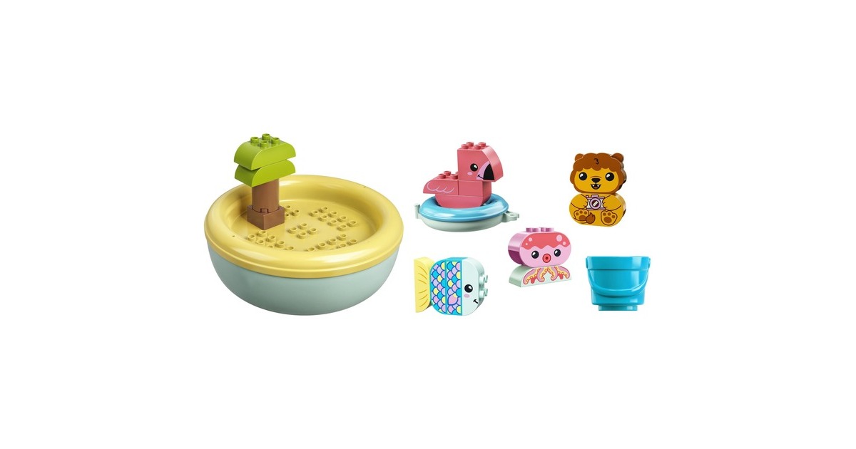 LEGO 10966 DUPLO Badewannenspaß: Schwimmende Tierinsel, Konstruktionsspielzeug