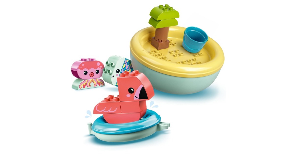 LEGO 10966 DUPLO Badewannenspaß: Schwimmende Tierinsel, Konstruktionsspielzeug