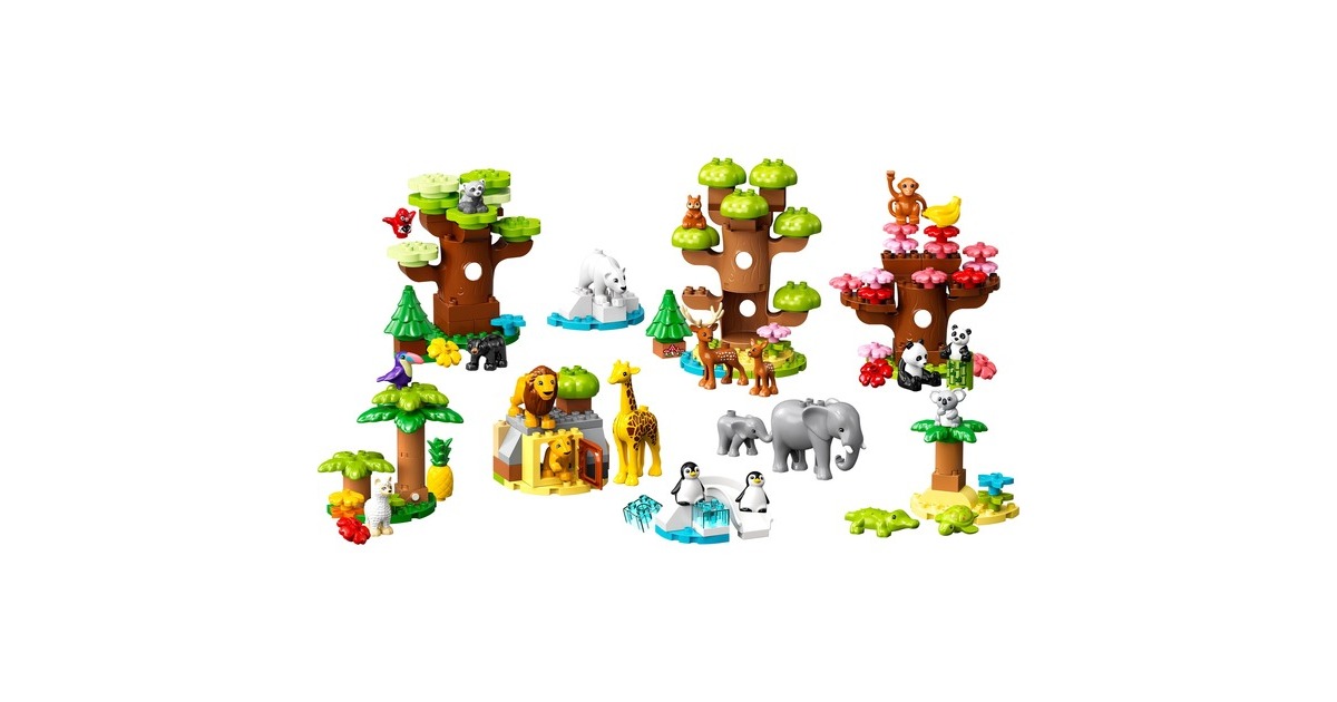 LEGO 10975 DUPLO Wilde Tiere der Welt, Konstruktionsspielzeug(Mit Sound-Stein)