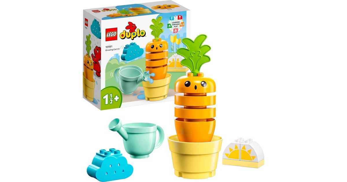 LEGO 10981 DUPLO Wachsende Karotte, Konstruktionsspielzeug