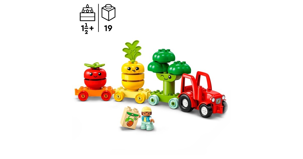 LEGO 10982 DUPLO Obst- und Gemüse-Traktor, Konstruktionsspielzeug