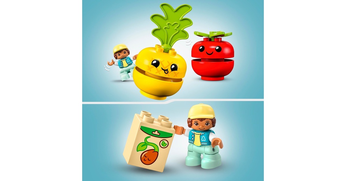 LEGO 10982 DUPLO Obst- und Gemüse-Traktor, Konstruktionsspielzeug