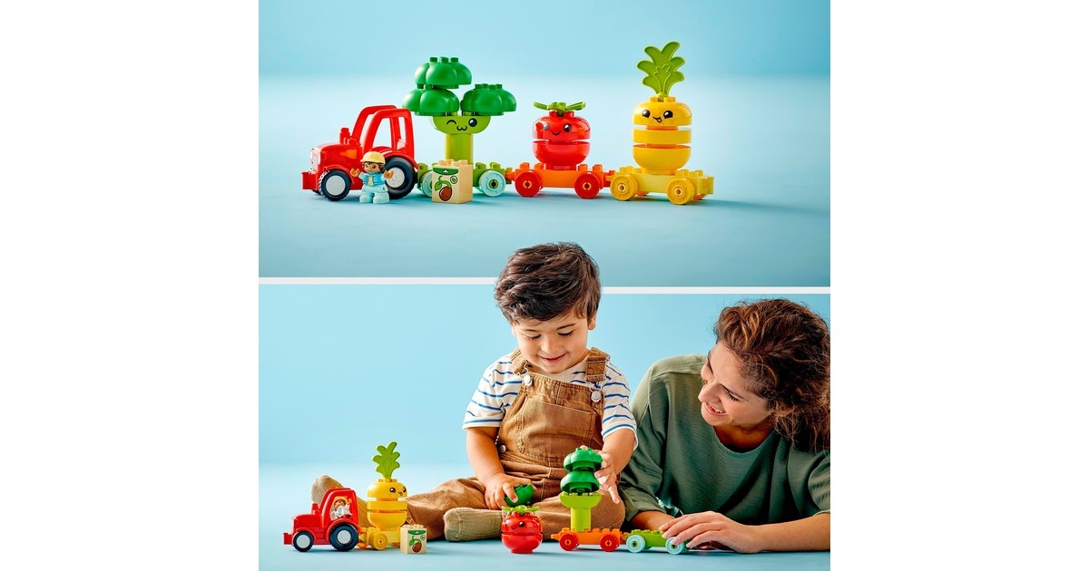 LEGO 10982 DUPLO Obst- und Gemüse-Traktor, Konstruktionsspielzeug