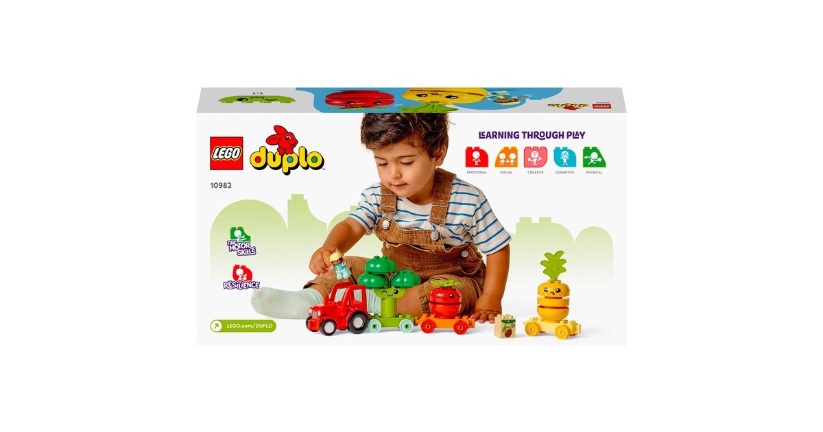 LEGO 10982 DUPLO Obst- und Gemüse-Traktor, Konstruktionsspielzeug