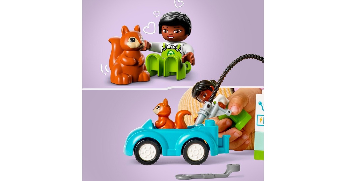 LEGO 10985 DUPLO Windrad und Elektroauto, Konstruktionsspielzeug