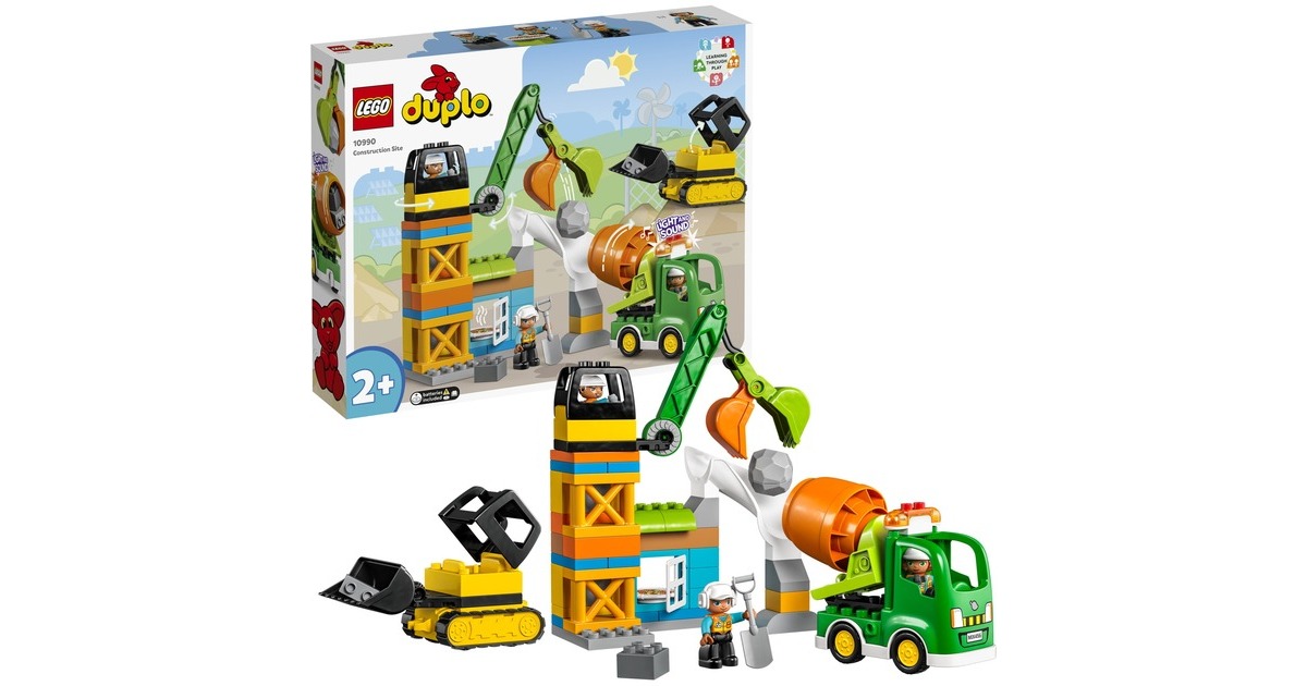 LEGO 10990 DUPLO Baustelle mit Baufahrzeugen, Konstruktionsspielzeug