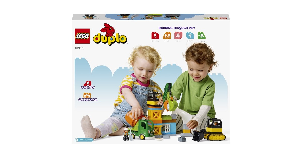 LEGO 10990 DUPLO Baustelle mit Baufahrzeugen, Konstruktionsspielzeug
